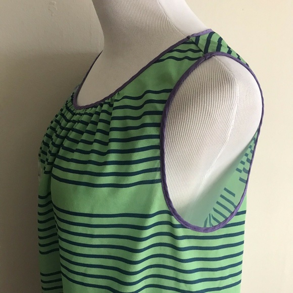 SALE!! EUC! Dream Daily Women's Sz Medium Floral Green/Purple Lightweight Dress - Picture 8 of 12